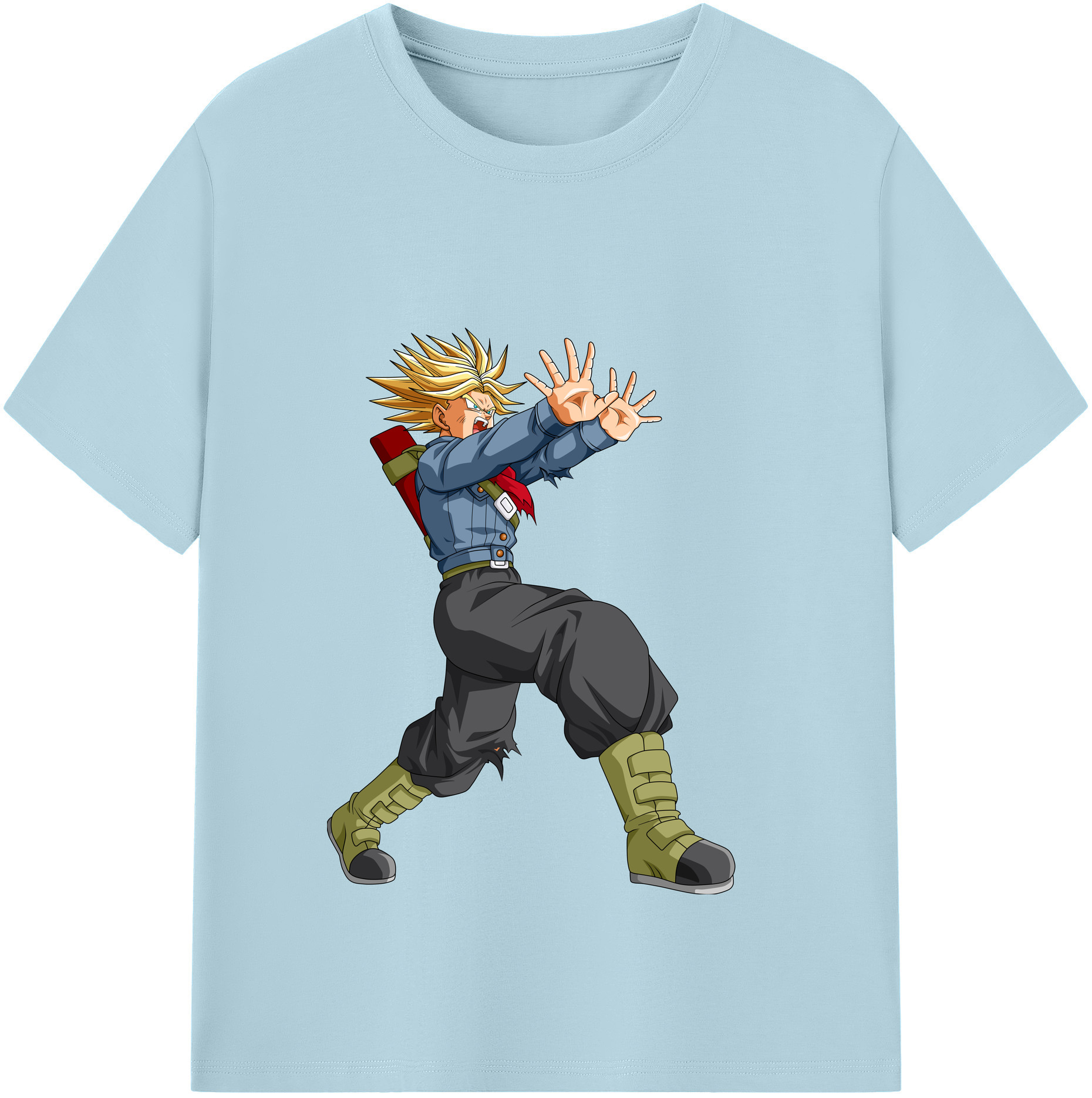 （画像用） ドラゴンボール トランクス（Torankusu）DRAGON BALL Trunks 綿100％半袖Tシャツ（フロントプリント）